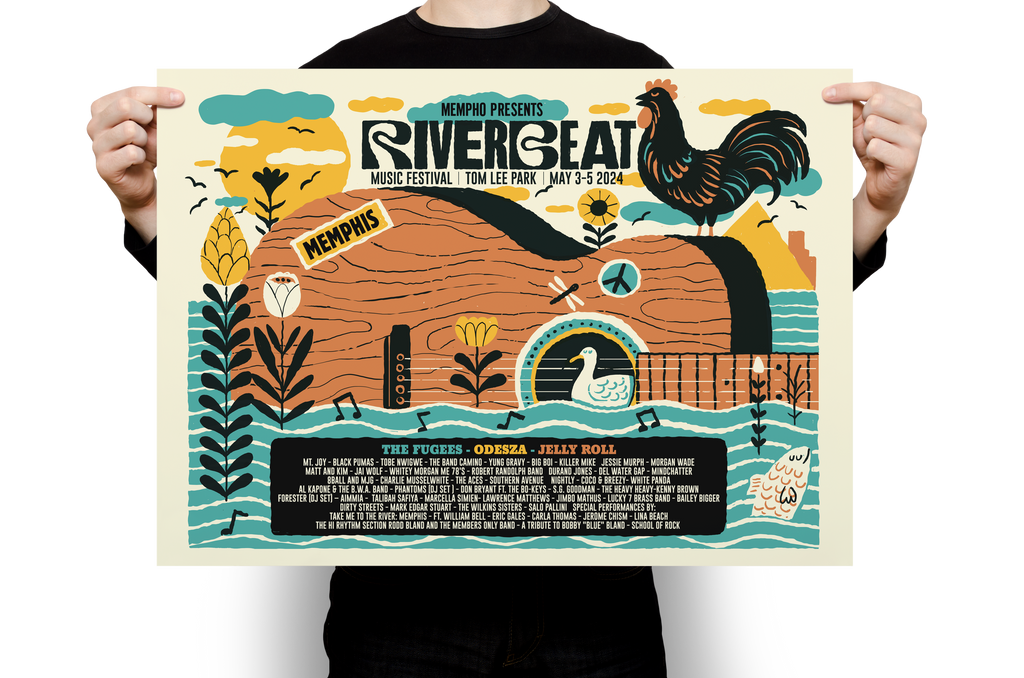 Riverbeat Methane Landscape Poster