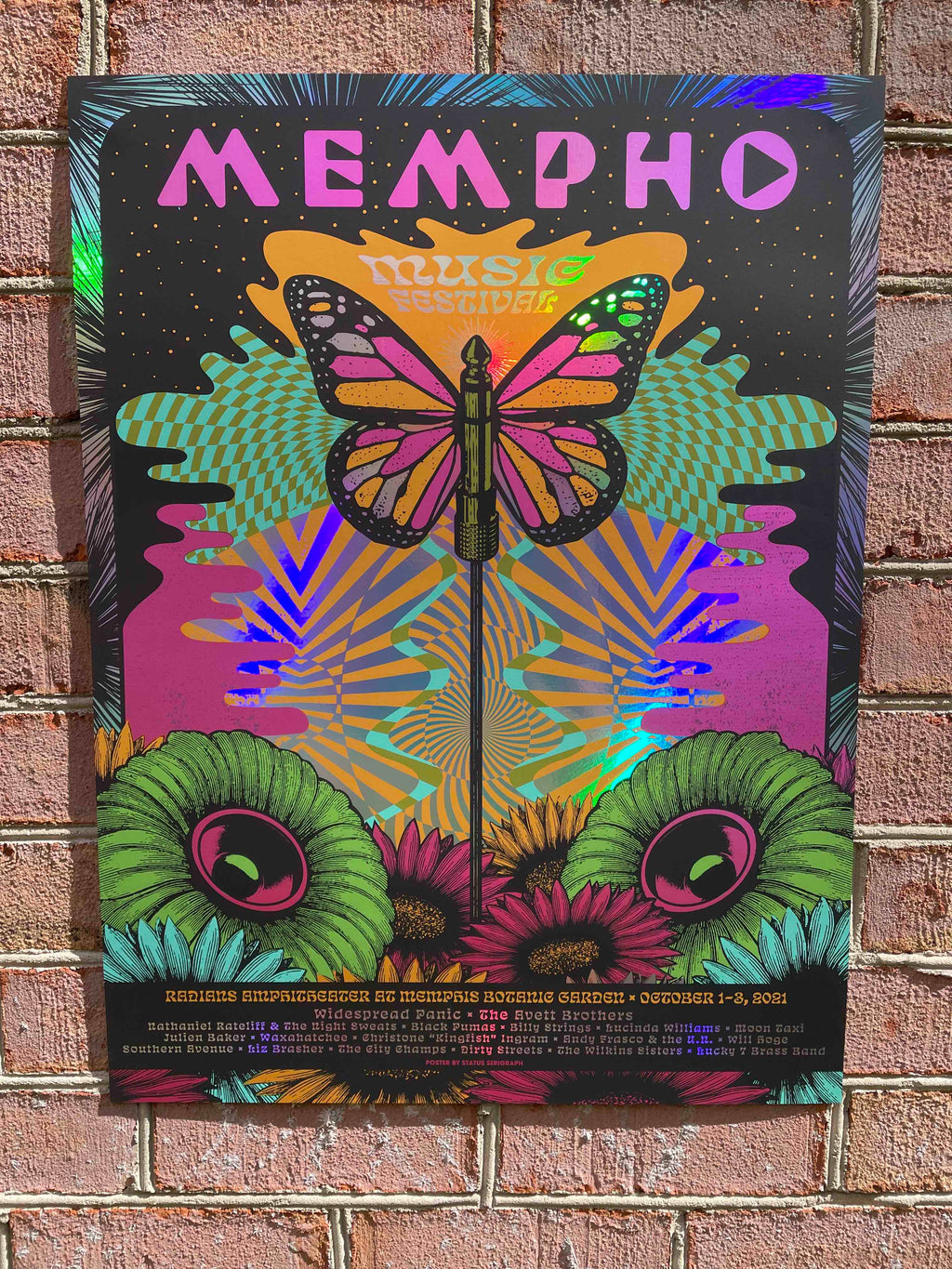 Mempho Fest 2021 Foil Poster by Status Serigraph