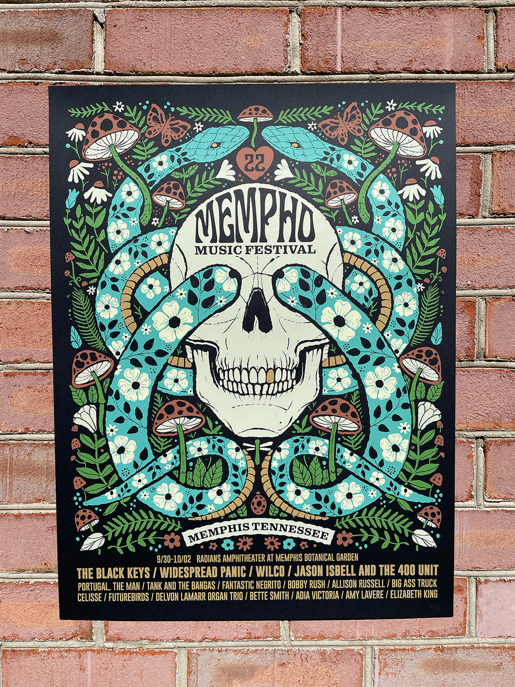 Mempho Fest 2022 Skull Lineup Poster