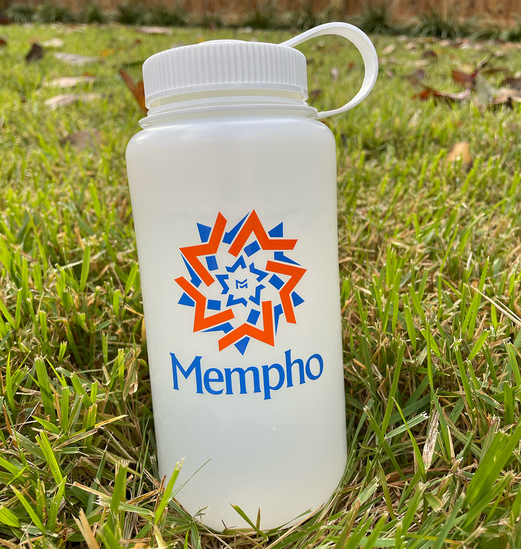 Mempho Fest Libertyland Logo White 30oz Nalgene Water Bottle