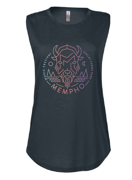 Mempho Fest 2019 Women's Sleeveless Tee with Shelby Farms Buffalo Logo